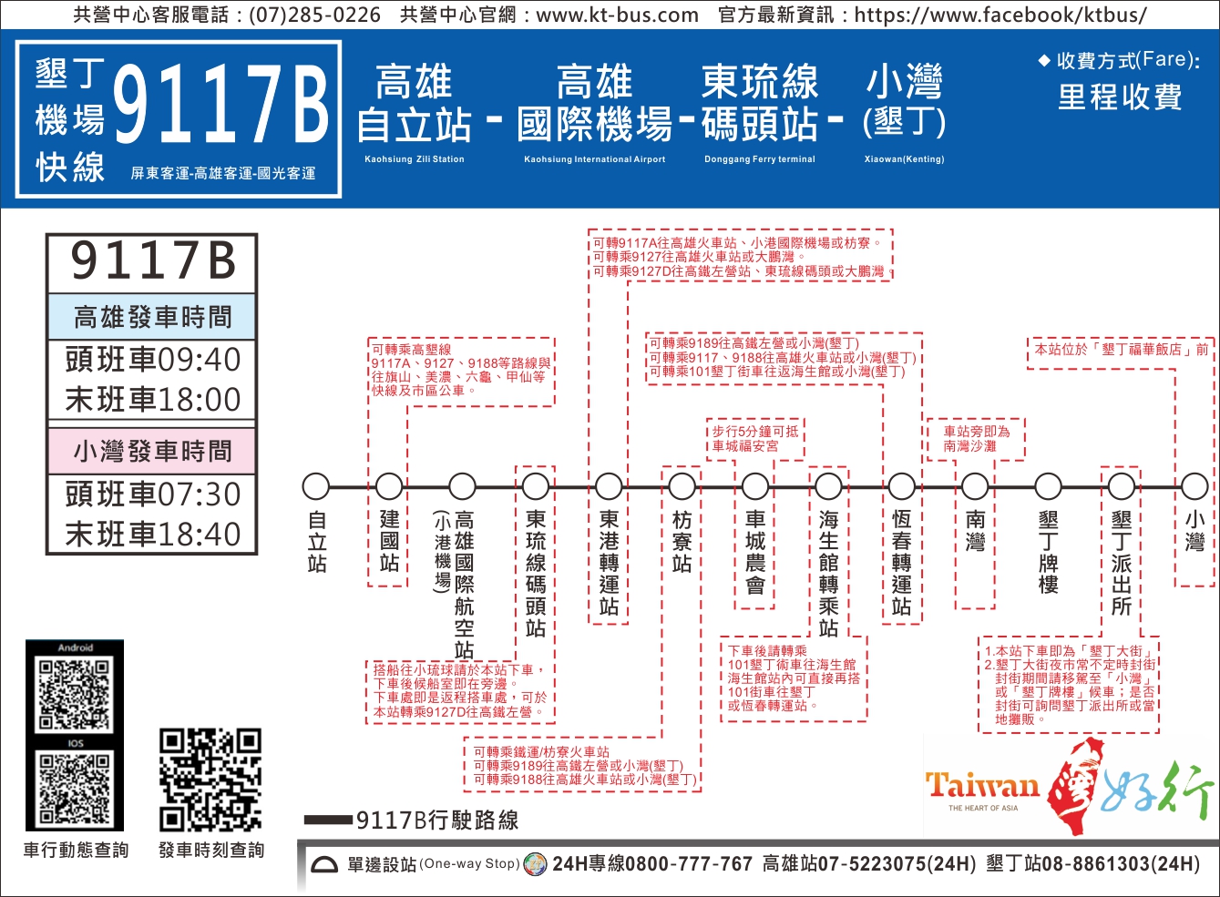 113年7月1日萬眾矚目「9117B墾丁機場快線」要開跑囉~
